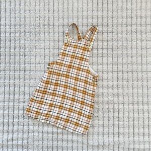 Tahari Fall Plaid Kids Overall Dress